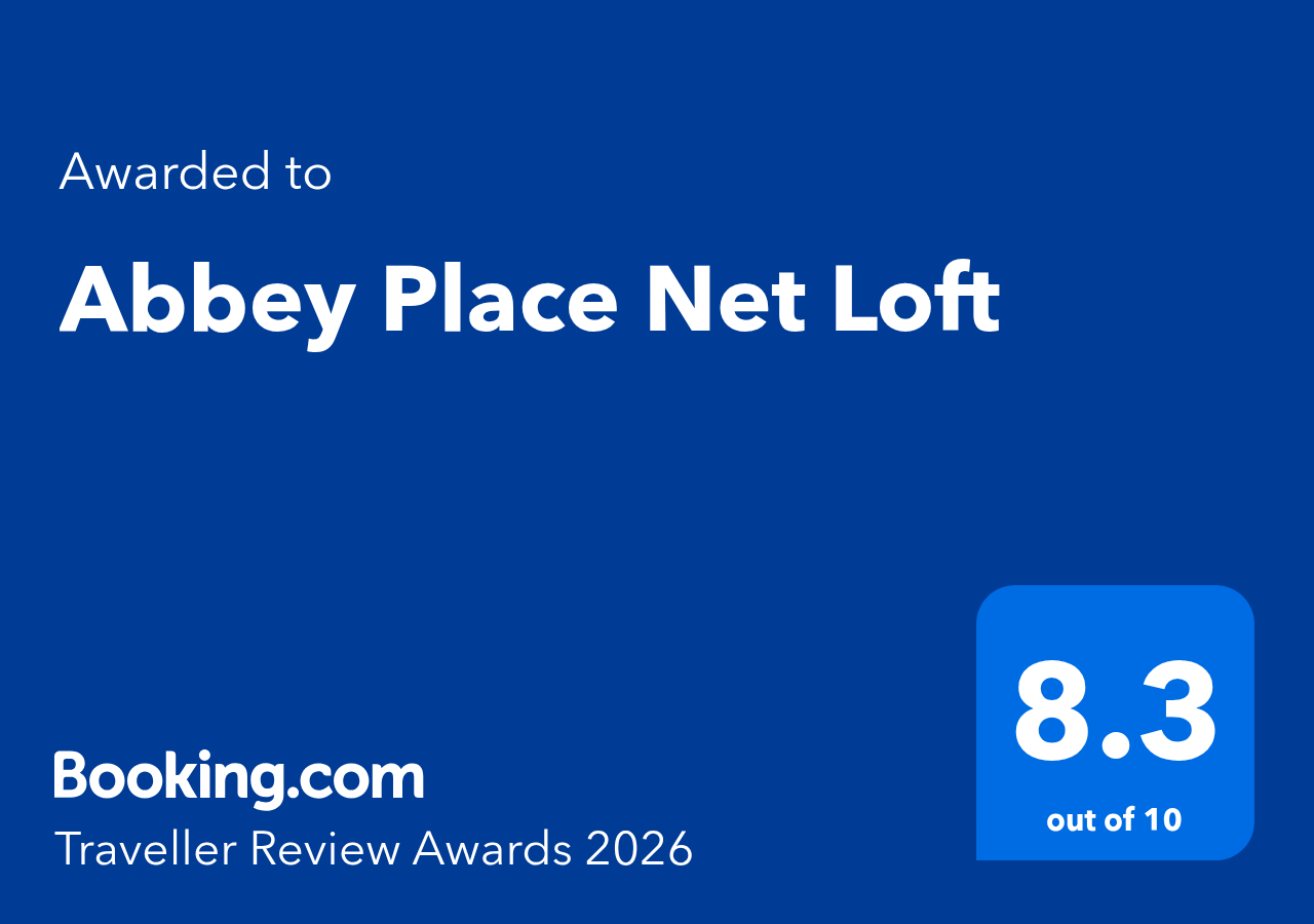 Booking.com Traveller Review Awards 2026 — Abbey Place Net Loft, 8.3 out of 10