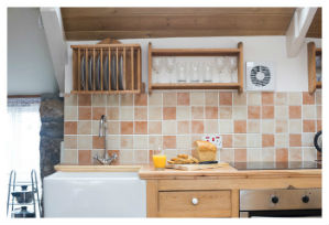 The kitchen area